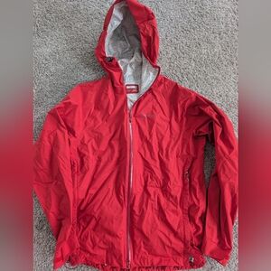 Marmot Men’s Rain Shell Jacket – Red Waterproof Hooded Windbreaker